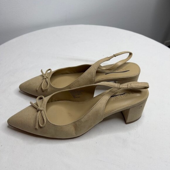 J.Crew Slingback Bow Heels in Saddle Size 8 BJ253 - Picture 3 of 12